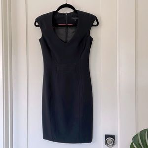 NWOT tailored black dress, sz 6 / s, fully lined little black dress, new look